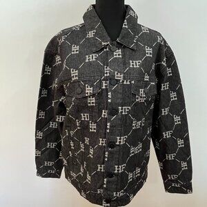 Homme + Femme Black Denim Jean Jacket, Size S, NWT